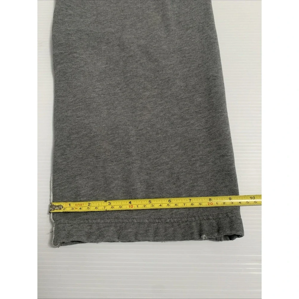 Y2K Hollister Sweat Pants Mens Small Distressed Grey Relax Wide Leg Drawstring